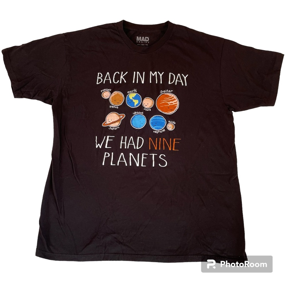 Men’s 9 Planets black t-shirt XXL